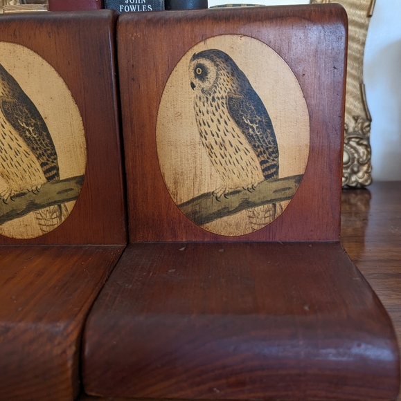 Vintage Wooden Owl Bookends - Picture 5 of 6